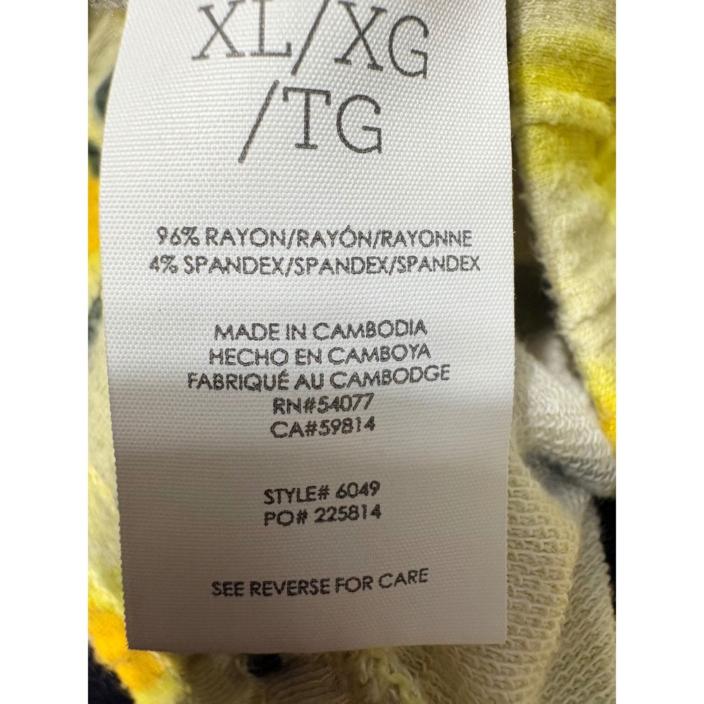 Cabi Atomic Lounger Set Yellow Black Tie Dye Top L Pants XL 2 Piece Lounge Set - Picture 16 of 16